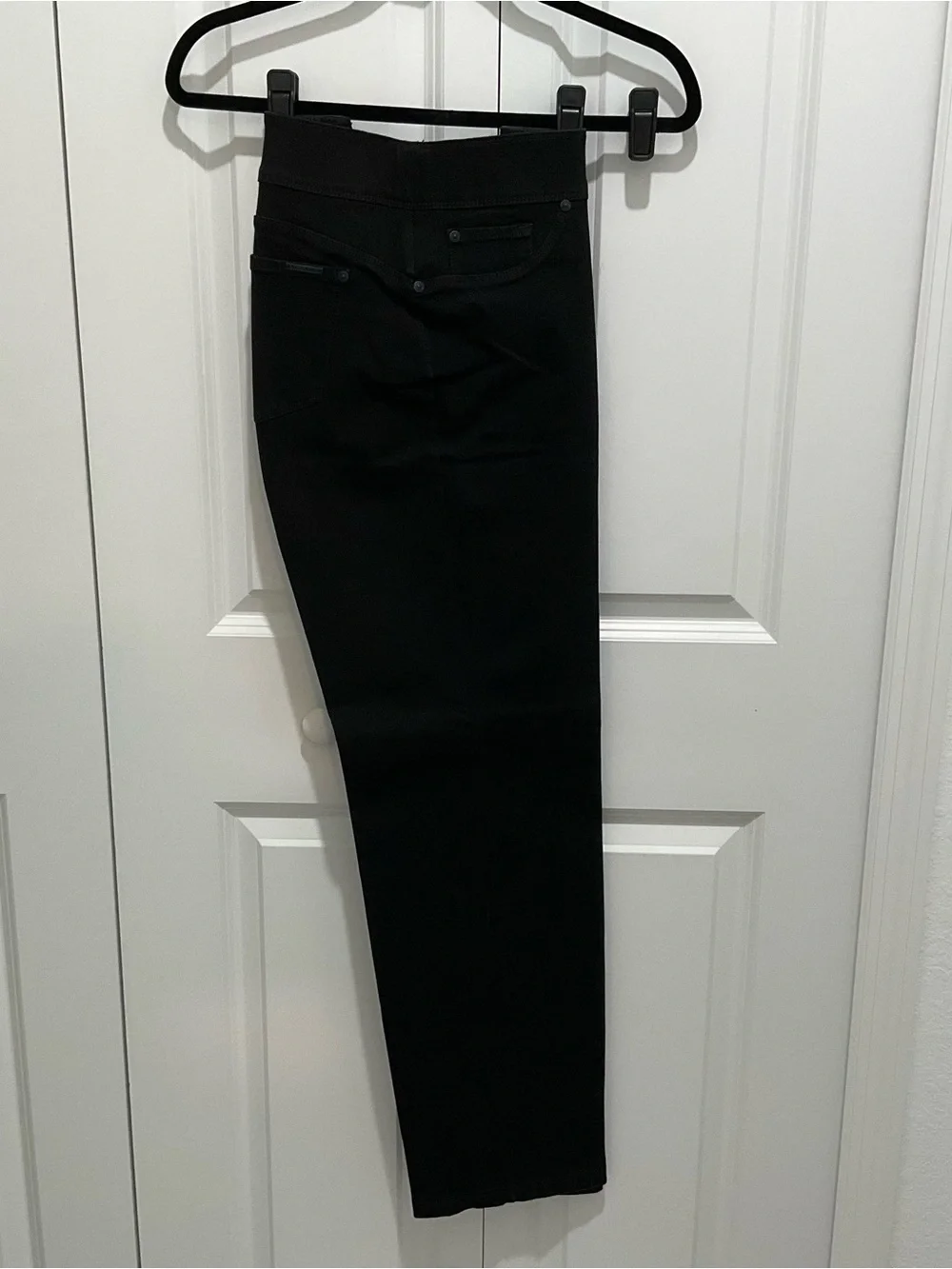 Black Denim Jeans SZ L 14-16 Pull On NYGARD Straight Slims NWT